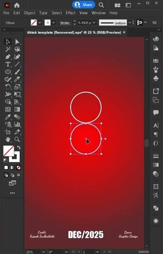 How to Rotate Shapes Around a Circle Perfectly! 🔄 | Illustrator Tips & Tricks by Rupesh Budhathoki