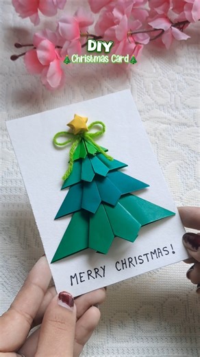 DIY Christmas Card🎄|Christmas Decor Ep.4|#diy #art #craft #christmas #decor #shorts #viral #video
