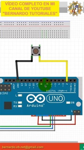 Controlling a DC motor with a push button #short #bernardotutoriales #arduino #programming #motor...