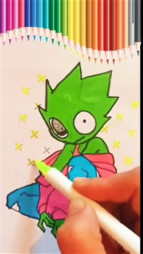 Coloring a Cute Cartoon Character 🎨