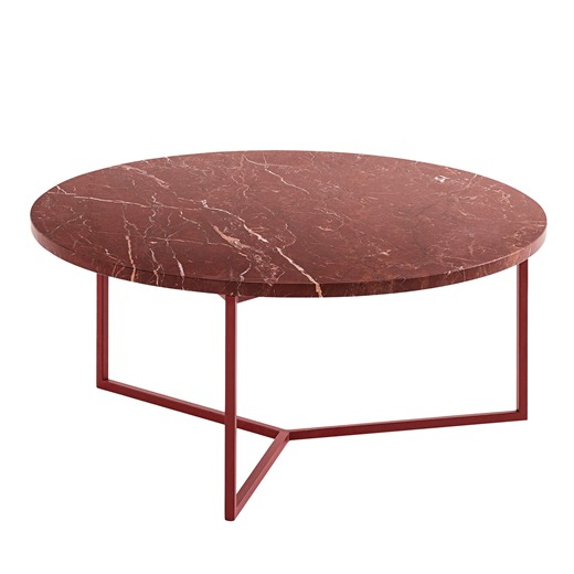 Origo Round Red Jasper Marble Coffee Table