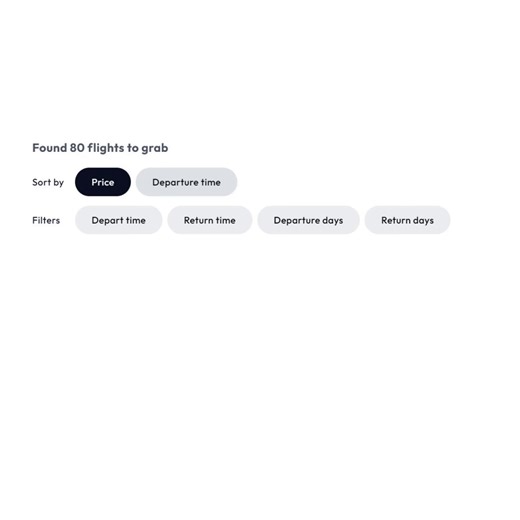 Flight Search Filter UX UI Animation