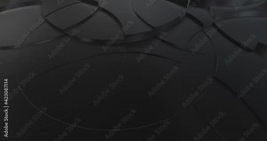 Neutral dark grey background with metallic circular design. business background. perfect for screen, text overlay, or subtle element for corporate presentations. 4K loop, 3D rendering Stock Video