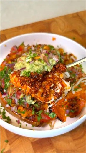 High-Protein Stuffed Sweet Potatoes (Vegan Taco Boats) #healthyrecipes