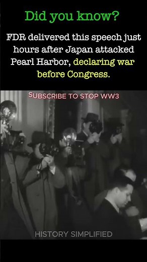 FDR's HISTORIC Pearl Harbor Speech That Changed America FOREVER || WW2 #shorts