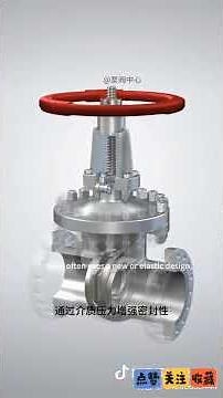 Structure principle of manual gate valve. #valve #industrialvalve #gate valve
