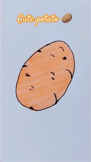 Cute Potato Drawing🥔| Easy Aloo Drawing for Kids | How to Draw Potato #ndcreativityhub #art #shorts