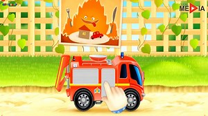 fire truck cartoons for children, Firetrucks rescue, car cartoons for kids, videos for children-7a