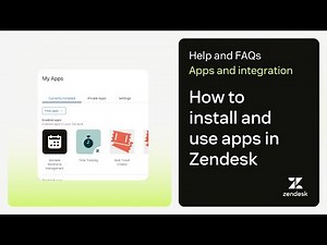 How to install and use apps in Zendesk