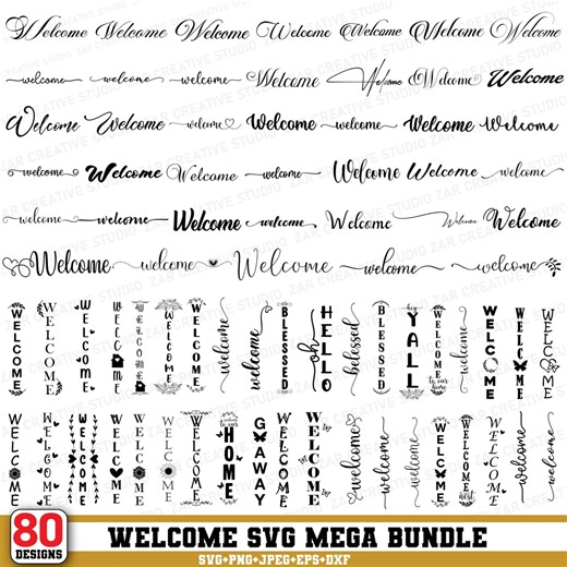 Welcome Svg,welcome Porch Sign Svg,welcome Sign Svg,farmhouse Porch Sign Svg,welcome to Our Home Svg,cricut & Silhouette Files - Etsy