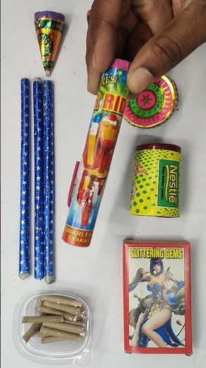 New and unique crackers stash testing 🧨 Sky shot + Diwali Chakri + Bidi bomb + Fuljhadi + Chit put