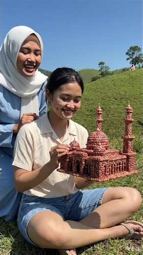 Miniatur masjid terbuat dari bawang merah #miniaturmasjid #artfromwaste #shortsfeed