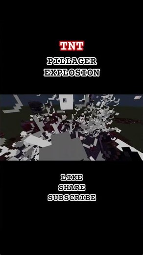 Minecraft Pillager Explosion #minecraft #bedrock #trending #support #music #ipl #gaming #shorts #aim