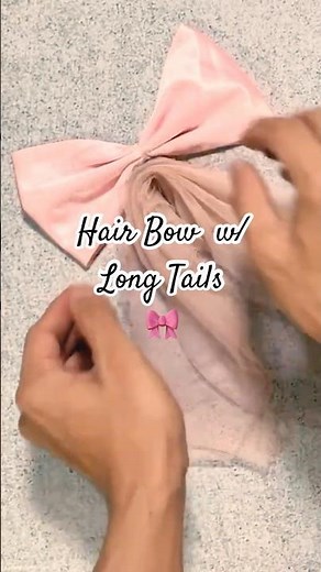 DIY your own hair bow ribbon 🎀 #hairbowtutorial