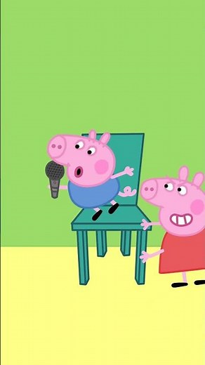 George Pig sings and Peppa Pig pushes him (Cartoon Parody) #peppapig #animation #peppapigparody
