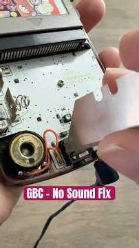 GameBoy Color No Sound Fix