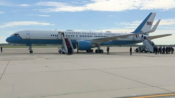 LIVE: Trump departs for Ryder Cup with granddaughter Kai