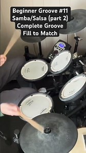 #drumlessons#tutorial#drums- Beginner Groove #11 Samba/Salsa with complete groove and fill to match!