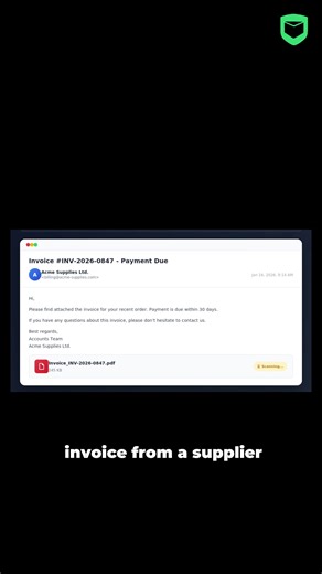 Every attachment scanned. Malware caught. Invoice fraud detected. This PDF has embedded JavaScript. Red flag. Different bank account than usual. Fraud. Caught before I paid. #attachmentscan #invoicefraud #malware #pdfsecurity #documentcheck