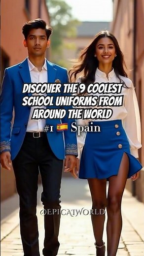 Top 9 Coolest School Uniforms Around the World 🌍✨ #shorts #aiart #uniform #college #country