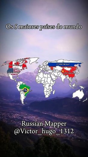 Os 5 maiores países do mundo