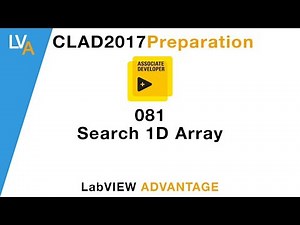 LabVIEW CLAD 081 Search 1D Array