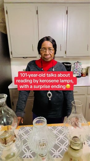 101-Year-Old Talks About Reading by Kerosene Lamps