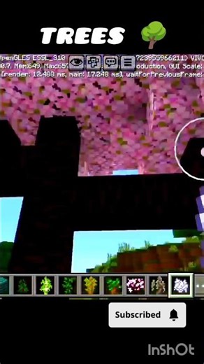 TYPES OF MINECRAFT TREES 🌳🌳. #minecraft #minecraftbuild