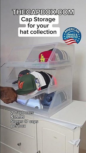 The CapBox 2.0 Organized & Dust Free Hat Organizer Cap Storage Container Hat American Owned