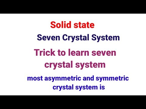 Trick to learn seven crystal system| solid state|most asymmetric and symmetric crystal system