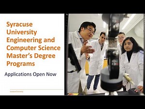 Syracuse University Engineering and Computer Science Master's Degree Programs 2025