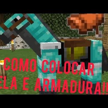 como colocar sela e armadura em um cavalo do minecraft !