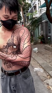 Hình xăm rồng vắt vai full nét #tattoo | Dương Nguyễn