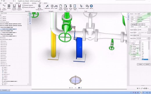 AVEVA PDMS&E3D三维实体管道支吊架展示-图瓦