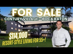 Tour 55+ Condo For Sale in Century Village Boca Raton | Move-In Ready with Resort-Style Amenities