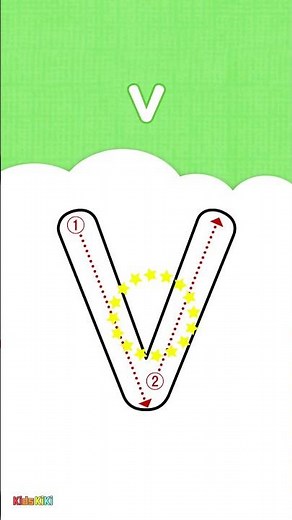 Write the Big Letter V – ABC Tracing and Learning