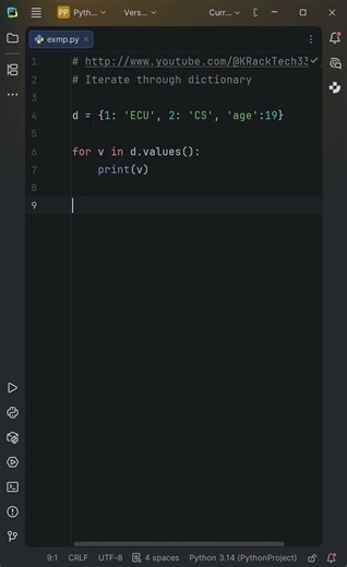 How to use values() in dictionary in python