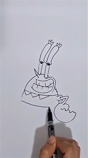 How to draw Mr. Krabs #drawwithme #characters #art #drawing #cartoons #spongebob #nickelodeon