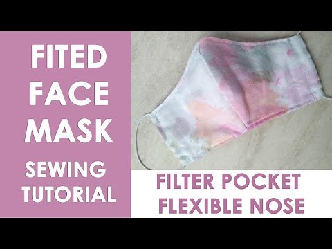 How to SEW a REUSABLE FACE MASK // DIY FABRIC FACE MASK with Filter Pocket / Tutorial + FREE pattern