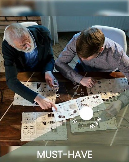 WOODEN.CITY 3D Puzzles for Adults - Industrial Vintage Wall Clock Model Kit - Wooden Puzzles - Me...