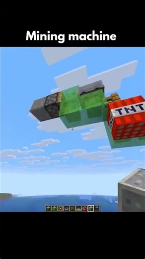 How to Build an Automatic TNT Mining Machine in Minecraft! #shorts #minecraft