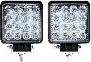 WINBANG LED Light Pods for Truck, 4Inch 48W LED Work Light Square 12V 24V Spot Beam Offroad Driving Lights for Tractor Trailer Truck Pickup SUV Golf Cart 4WD ATV UTV(2PCS)