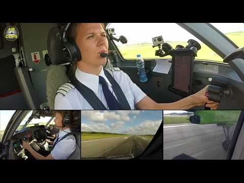 Captain Marina PERFECT Dash 8 Q400 Landing!!! Air Baltic in Hamburg, RARE Runway 33! [AirClips]