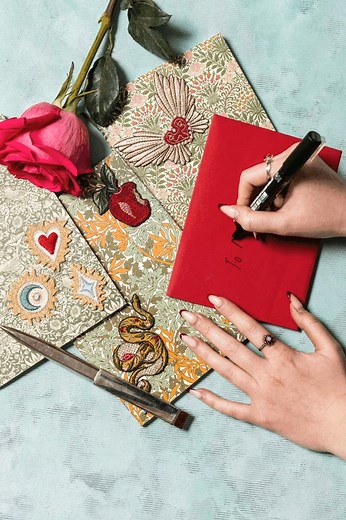 1.2K views | Stuck On You!  - Have you seen our NEW The Lovers Collection yet? This collection is inspired by iconic couples from film and art and includes beautiful hand embroidered goldwork brooches, cool machine embroidered patches including NEW stick on patches for you to decorate note books, phones and ofcourse your Hand & Lock Embroidery cases with. Fall in love with our newest collection - available to purchase now! | Hand & Lock | Facebook