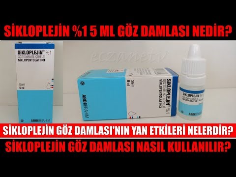 SİKLOPLEJİN %1 5 ML GÖZ DAMLASI NEDİR? SİKLOPLEJİN GÖZ DAMLASI'NIN YAN ETKİSİ NEDİR NASIL KULLANILIR