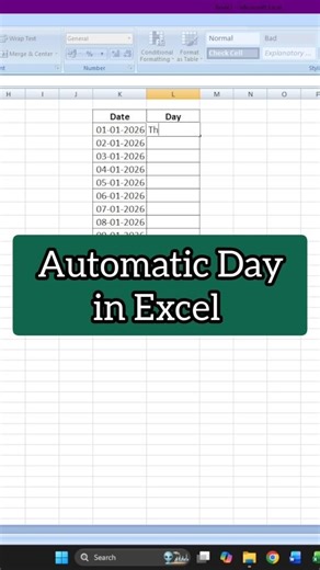 Don't Type Days Manually in Excel #shorts #excel #spreadsheetmagic