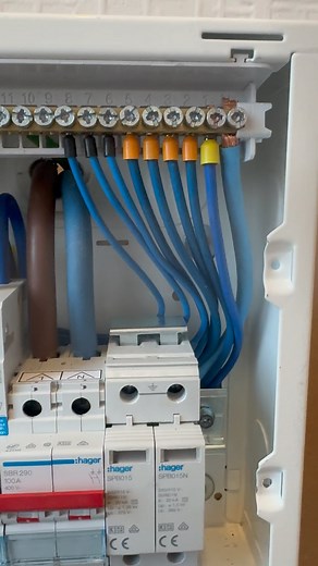 ML Electrical Rewiring on Instagram: "H Ä G E R ⚡️ What’s your go to consumer unit? #Häger #Hager #HagerGang #ConsumerUnit #Fusebox #Fuseboard #RCBO #SPD #Electrician #MainBoard #Power #Sparky #ElectriciansofInstagram #ElectricianReel"