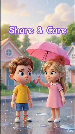 Sharing an Umbrella ☔💛 | A Heartwarming Friendship Story 🤝✨ | Animated Kids Short 🎬
