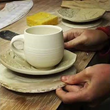 Making a saucer or small dish from a slab of clay