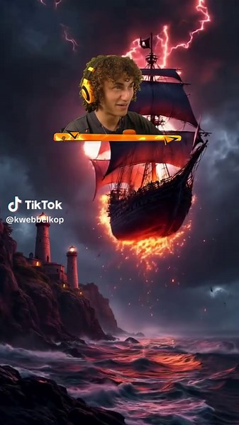 Flying Pirate Ships with Laser Blasts and Glowing Seas